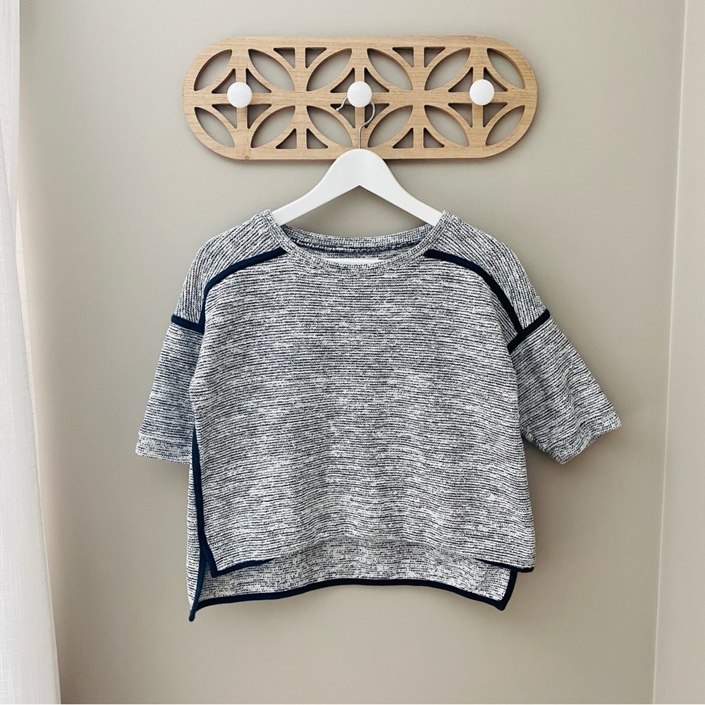 Madewell Crop Half Sleeve Sweatshirt Sz XS